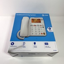 AT T Cl4940 Corded Phone with Answering System and Backlit Display - White