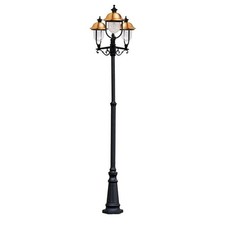 APOLLO LAMPIONE PALO IN ALLUMINIO 3 LUCI H 260 CM NERO RAMATO