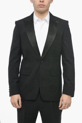 Burberry Wool Embroidered Blazer Black 149691067 [P] - Photo 1/4