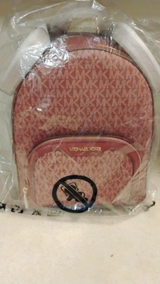 Michael Kors Jaycee Cherry Medium MK Signature School Backpack Bag Satchel Women