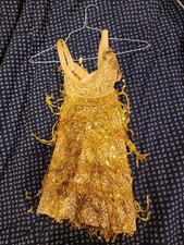 Weissman Gold Retro Flapper Tap Dance Costume Size IC
