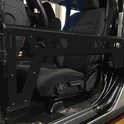 For Jeep Wrangler 18-26 Steinjager J0060729 Jagerdoor Black Front Trail Doors
