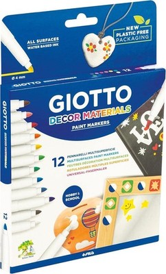 Giotto Dekormaterialien Multi-Oberfläche 12 Farben Multicolour Marker
