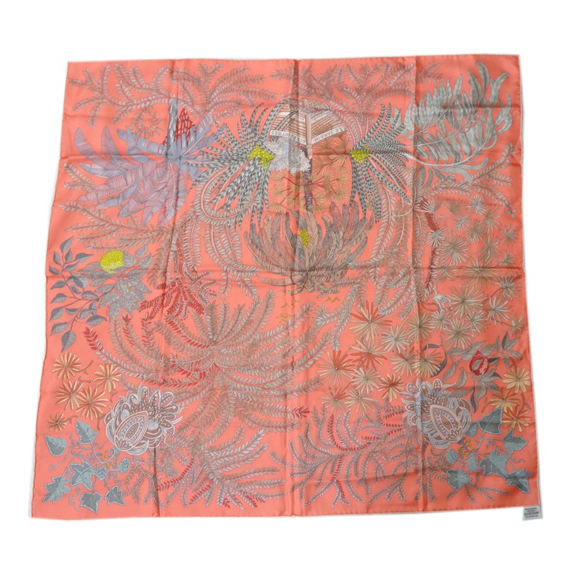 HERMES Carre 90 LE JARDIN PEINTRES Scarf 100% Silk 769437
