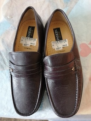 Schuhe Herren Halbschuh Gr. 40  extra weit  Echt Leder Neupreis 99,95 Euro