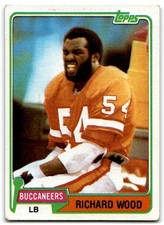 1981 Topps Richard Wood Rookie Tampa Bay Buccaneers #181