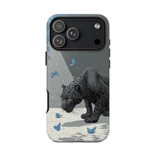 Black Jaguar Blue Butterflies Phone Cover Case For Iphone Galaxy Pixel