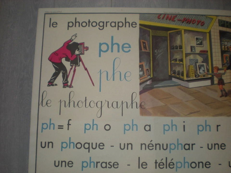 AFFICHE N° 43 N°44 SCOLAIRE POUCET ECUREUIL METHODE LECTURE PHOTOGRAHE OPERATION - Photo 2/4