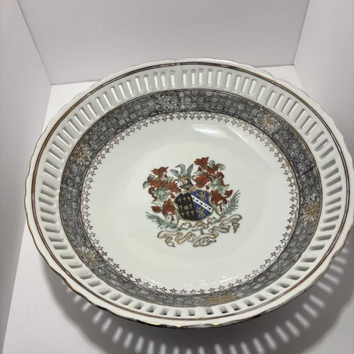 Vintage Chinese Lattice Hand Painted Bowl