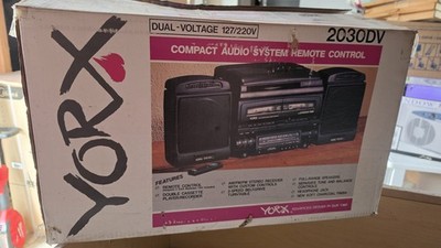 YORX Model 2030DV Dual Voltage 127/220 AM/FM Cassette &Turntable Remote Stereo 