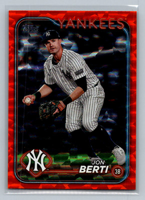 Jon Berti Topps Update 2024 Orange Crackle Foil /299