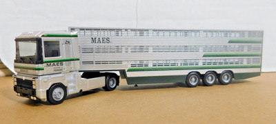 Herpa 1/87 145626 Renault AE 500 Szg. Livestock Tractor Trailer MAES NIB