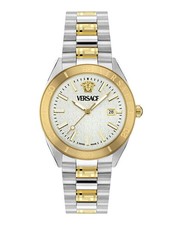 Versace Mens Two Tone 42mm Bracelet Fashion Watch