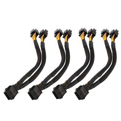 2X(4 StüCk CPU 8 Pin Splitter ATX CPU 8 Pin Buchse auf Dual 8 (4 + 4) Pin S2383