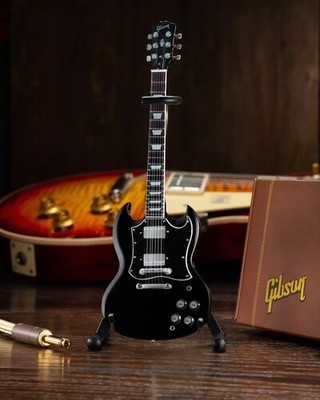 Gibson SG Standard Ebony 1:4 Scale 10 Inch Miniature Electric Guitar Model Replc