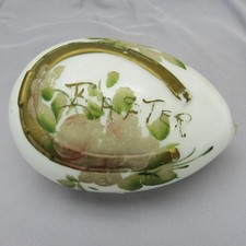 Hand Blown Milk Glass Easter Egg Pontil  6-1/...
