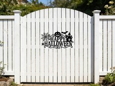 Happy Halloween Metal Yard Stake, Spooky Outdoor Garden Decor