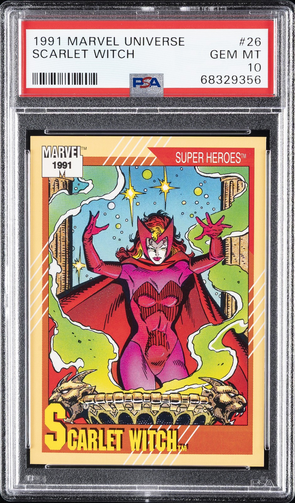 1991 MARVEL UNIVERSE #26 SCARLET WITCH PSA 10