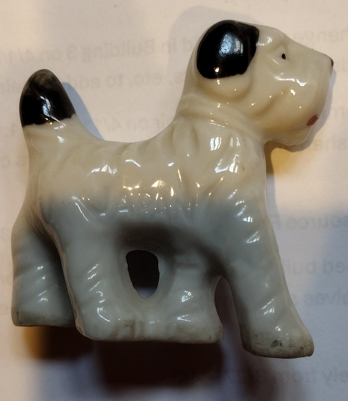 Vintage Miniature Schnauzer Porcelain Figurine