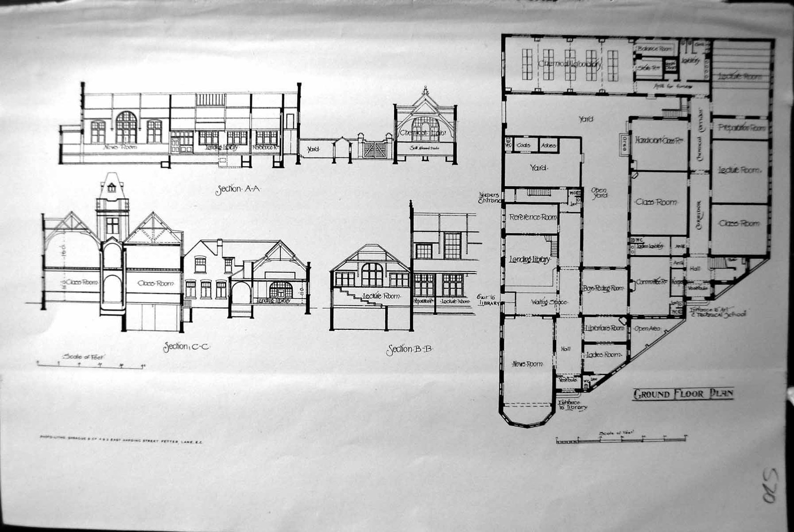 Antiguo Constructor 1894 Arquitectura Planta Baja Ancho Technical Scho Victoriano