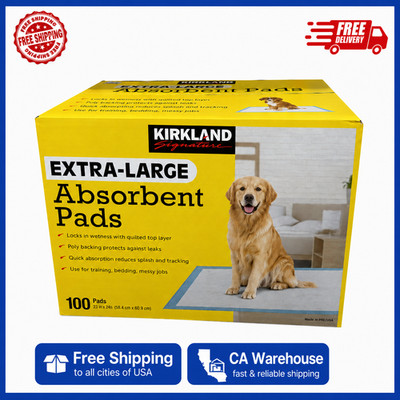 NEW Extra-Large Absorbent Dog Puppies Pads, Kirkland Signature 30x23 Quilted Top