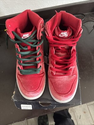 Size 10 - Nike SB Dunk PRM High Red Velvet