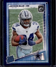 2025 Panini Donruss Optic - Rated Rookie Jaydon Blue #242 Purple Shock Prizm RC