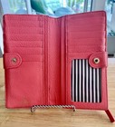 Kate Spade South Beach Coral Pink Leather Wallet w/ Bow Zip Pocket 6.75 Magnetic — photo 3