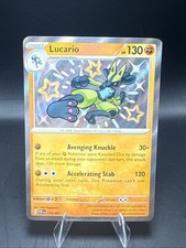 Pokémon TCG Lucario Card 174/091 Paldean Fates Shiny Holo Rare NM Condition