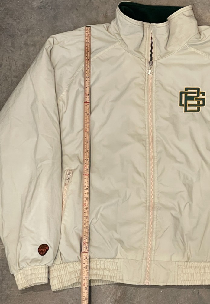 Champion Green Bay Packers Bomber Jacket Mens XL Vintage Boxy Fleece Lined NFL thumbnail 8