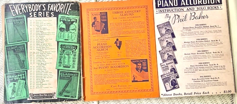 3 Vintage Accordion Sheet Music Books 1937 & 1939 Everybody's Favorites -P Miner - Image 2 of 4