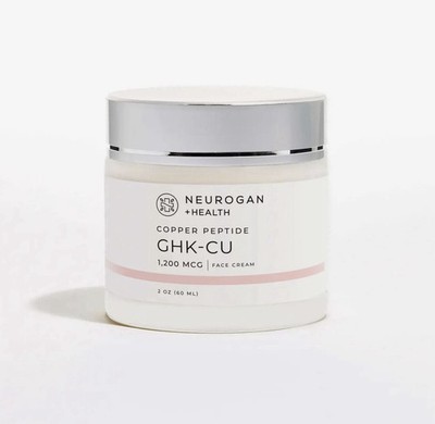 Neurogan GHK-Cu Copper Peptide Face And Neck Cream 1200mcg, 2oz Active Peptides