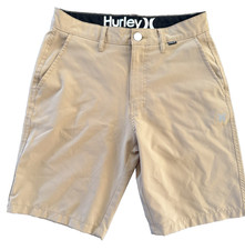 Hurley Khaki Shorts Men  s Size 28 Tan Board Shorts Lightweight Stretch Outdoor