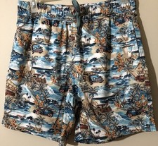 Robert Graham Men's Hawaii Tropical Surfing Swim Shorts Trunks Sz M NWT