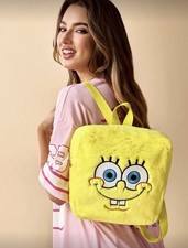 NWT Nickelodeon SPONGEBOB SQUAREPANTS Mini Backpack PLUSH Bag YELLOW Purse