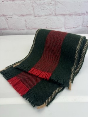 argue⭐︎ SQUARE WOOL GAUZE STOLE Authentic Gucci Classic Web Stripe Wool Stole Fringe Scarf | eBay