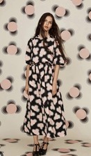Orla Kiely X Leith Clark L’Orla 2016 Maxi Daisy Flower Print RARE Dress 16