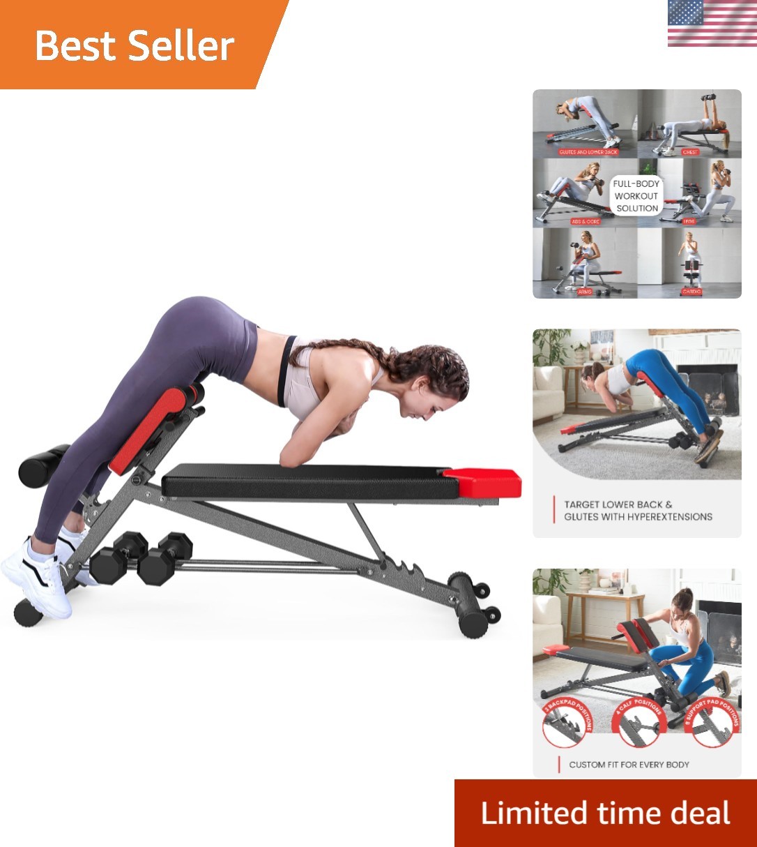 Comfort & Durability: Versatile Weight Bench for Home Gym & Strength Training