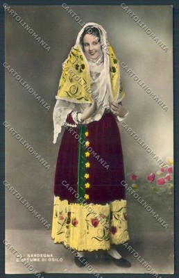 Sassari Costumes Sardinian Osilo Photo Postcard ZG0770