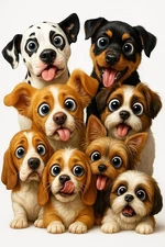 Puppy Story Diamond Painting Kits for Adults Beginners, Easy Dog Diamond Art Kit