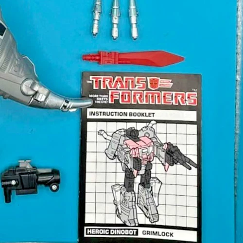 1985 GRIMLOCK 100% COMPLETE w/TECH SPEC G1 TRANSFORMERS UNUSED HIGH GRADE - Image 4 of 4