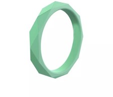 Ladies Thin Silicone Wedding Rings 3mm Geometric Sports, Gym, Crossfit, Yoga