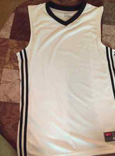 NEW NIKE MENS BASELINE SLEEVELESS BASKETBALL JERSEY WHITE 509144-106 Size S