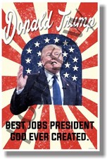Donald Trump - Best Jobs President God Ever Created - NEW Funny POSTER