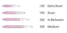 L-Style Laro Silent Spinning Clear Pink Dart Shafts - 260