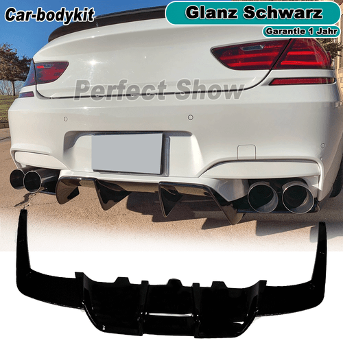 Glanz Schwarz Heckdiffusor Diffusor Stoßstangen Lippe Für BMW F06 F12 F13 M6 13+ - Bild 1 von 11