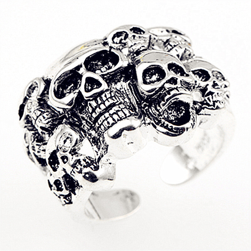 Hiphop Style Skull Ring★目を引く 30pcs Mens Skull Ring Punk Rock Biker Emo Band Cool Gothic