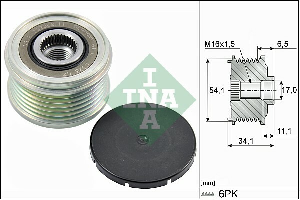 INA 535 0179 10 Generator Freilaufkupplung FüR CitroËN, Fiat, Lancia, Peugeot-image
