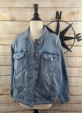 Terra & Sky Women's Plus Size Everyday Essential Classic Denim Jacket 22w