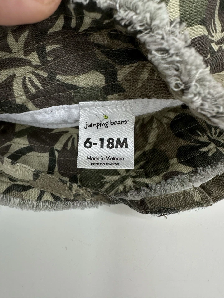 Sombrero cubo bebé jumping beans talla 6-18 meses camuflaje hawaiano con correa Foto 3 de 4